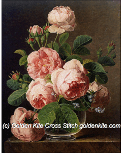 Still Life of Roses in a Glass Vase (Jan Frans van Dael)