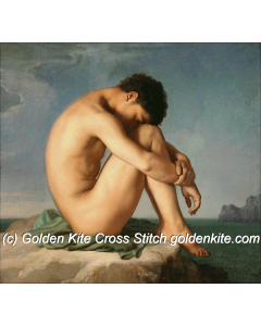 Young Man Sitting by the Seashore (Jean Hippolyte Flandrin)