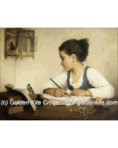 A Girl Writing (Henriette Browne)