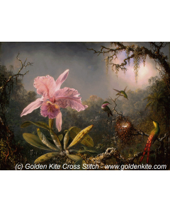 Cattlea Orchid and Humming Birds (Martin Johnson Heade)