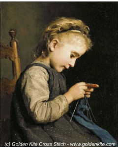Girl Knitting (Albert Anker)