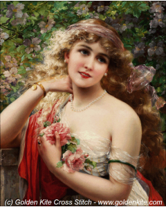 Young Lady With Roses (Emile Vernon)