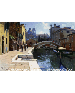 Canal in Venice (Peder Mork Monsted)