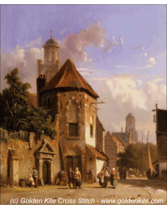 View Of A Dutch Street (Adrianus Eversen)