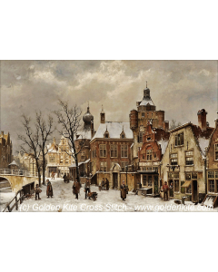 Hollandische Stadtansicht im Winter (Willem Koekkoek)