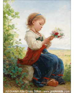 Young Girl with Bunch of Flowers (Cecrope Barilli)