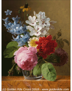 Flower Bouquet in a Glass II (Jan Frans van Dael)