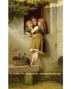 Children in Window (Johann Georg Meyer von Bremen)