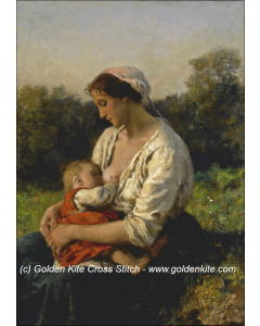 Young Mother nursing her Child (Jules Breton)