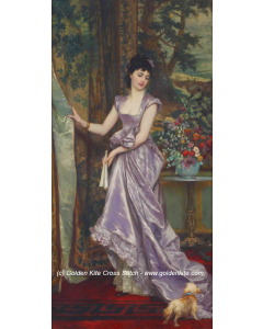An Elegant Lady in Purple (Frans Verhas)
