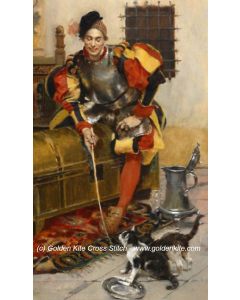 The Playful Cavalier (Francois Flameng)