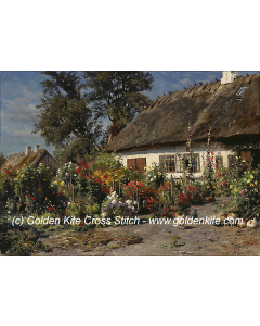 A Cottage Garden with Chickens (Peder Mork Monsted)