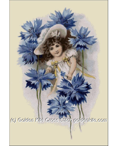 Blue Flower Girl