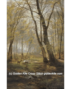 A Woodland Scene With Deer (Carl Frederic Aagaard)